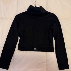 ALO Yoga Black Long Sleeve Cropped Top